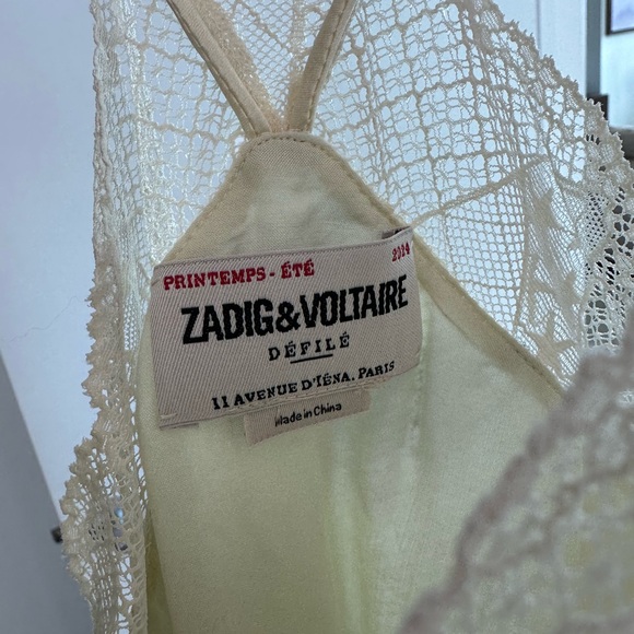 Zadig & Voltaire Cream Lace Camisole - Picture 5 of 6